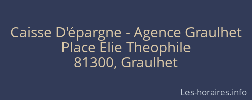 Caisse D'épargne - Agence Graulhet