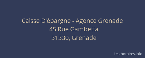 Caisse D'épargne - Agence Grenade