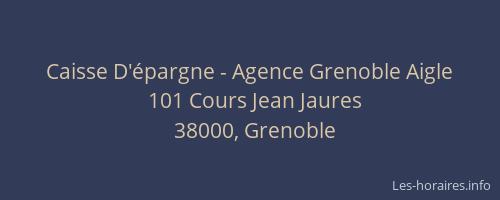 Caisse D'épargne - Agence Grenoble Aigle
