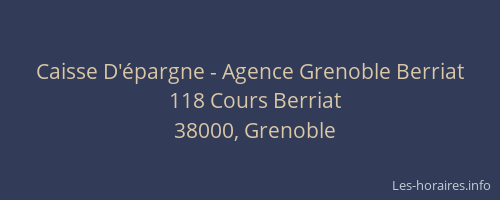 Caisse D'épargne - Agence Grenoble Berriat