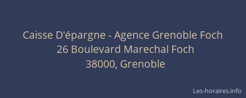 Caisse D'épargne - Agence Grenoble Foch