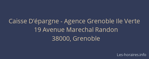 Caisse D'épargne - Agence Grenoble Ile Verte