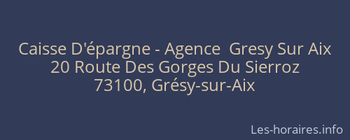Caisse D'épargne - Agence  Gresy Sur Aix