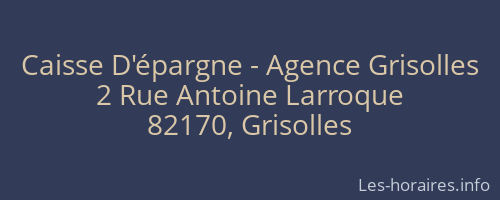 Caisse D'épargne - Agence Grisolles