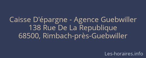 Caisse D'épargne - Agence Guebwiller