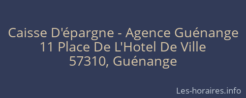 Caisse D'épargne - Agence Guénange