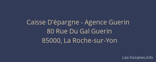 Caisse D'épargne - Agence Guerin