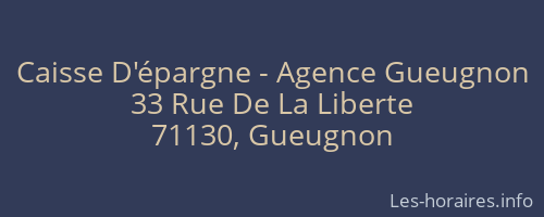 Caisse D'épargne - Agence Gueugnon