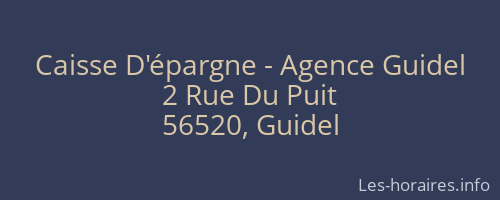 Caisse D'épargne - Agence Guidel