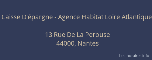 Caisse D'épargne - Agence Habitat Loire Atlantique