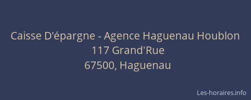 Caisse D'épargne - Agence Haguenau Houblon