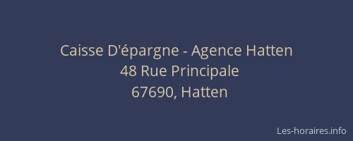 Caisse D'épargne - Agence Hatten
