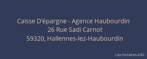 Caisse D'épargne - Agence Haubourdin