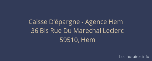Caisse D'épargne - Agence Hem