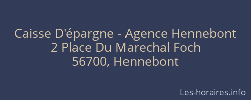 Caisse D'épargne - Agence Hennebont