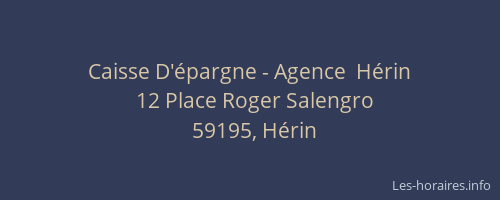 Caisse D'épargne - Agence  Hérin