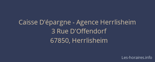 Caisse D'épargne - Agence Herrlisheim