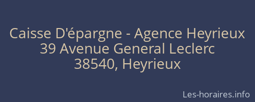 Caisse D'épargne - Agence Heyrieux