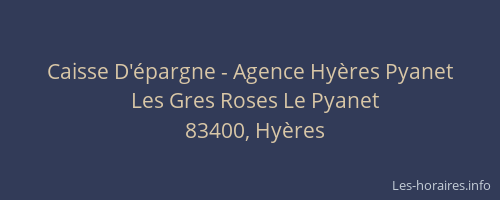 Caisse D'épargne - Agence Hyères Pyanet