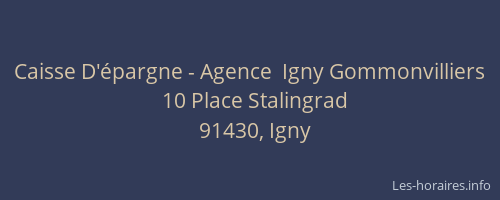 Caisse D'épargne - Agence  Igny Gommonvilliers