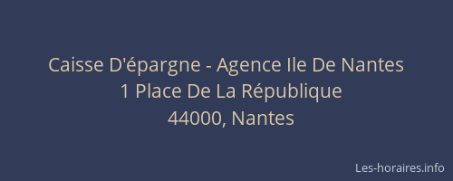 Caisse D'épargne - Agence Ile De Nantes