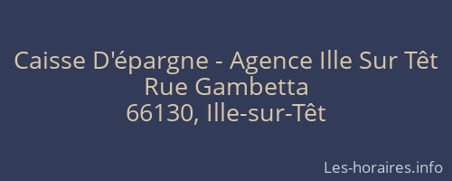 Caisse D'épargne - Agence Ille Sur Têt