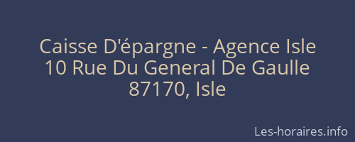 Caisse D'épargne - Agence Isle