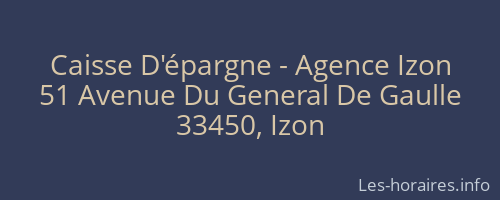 Caisse D'épargne - Agence Izon