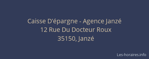 Caisse D'épargne - Agence Janzé