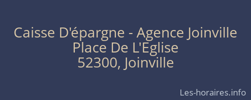 Caisse D'épargne - Agence Joinville