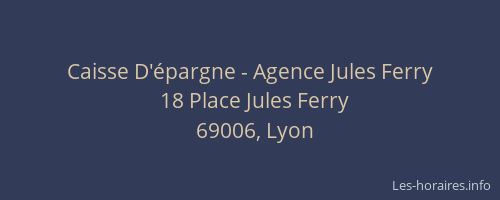 Caisse D'épargne - Agence Jules Ferry