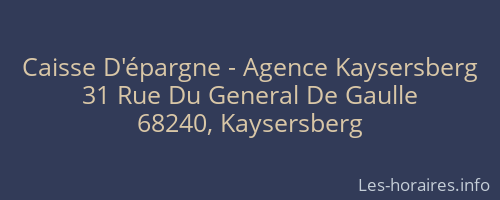 Caisse D'épargne - Agence Kaysersberg
