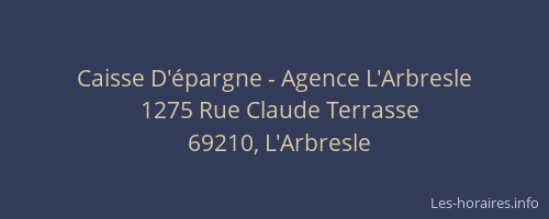 Caisse D'épargne - Agence L'Arbresle