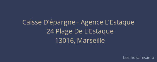 Caisse D'épargne - Agence L'Estaque