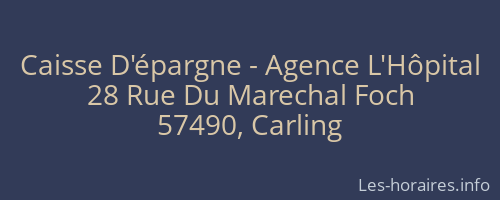 Caisse D'épargne - Agence L'Hôpital