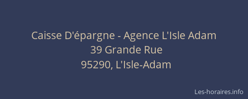 Caisse D'épargne - Agence L'Isle Adam