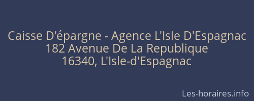 Caisse D'épargne - Agence L'Isle D'Espagnac