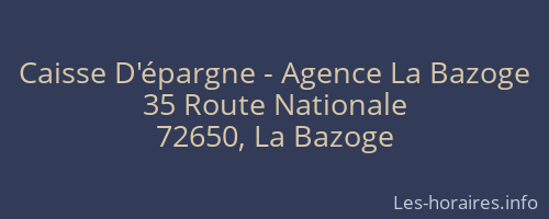Caisse D'épargne - Agence La Bazoge