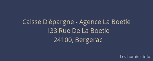 Caisse D'épargne - Agence La Boetie