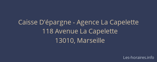 Caisse D'épargne - Agence La Capelette