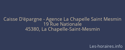 Caisse D'épargne - Agence La Chapelle Saint Mesmin