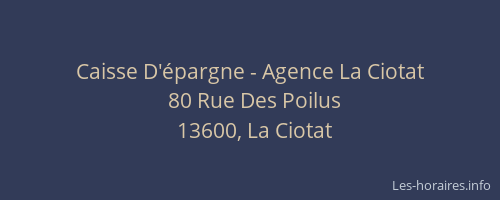Caisse D'épargne - Agence La Ciotat