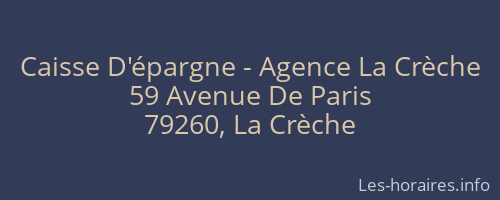 Caisse D'épargne - Agence La Crèche