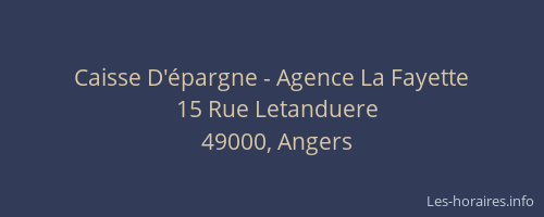 Caisse D'épargne - Agence La Fayette