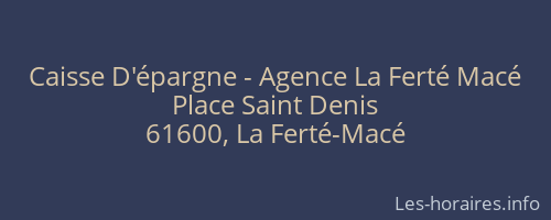Caisse D'épargne - Agence La Ferté Macé