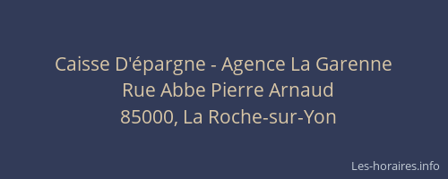 Caisse D'épargne - Agence La Garenne