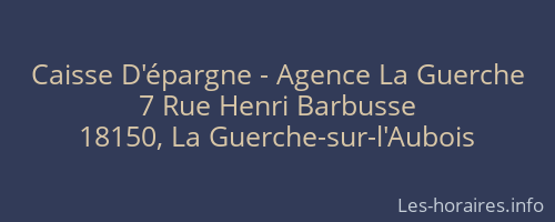 Caisse D'épargne - Agence La Guerche