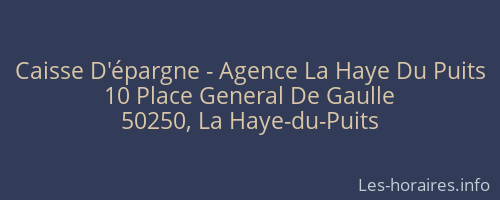Caisse D'épargne - Agence La Haye Du Puits