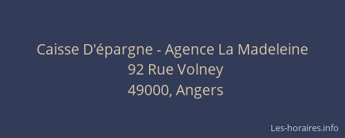 Caisse D'épargne - Agence La Madeleine