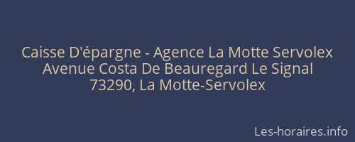 Caisse D'épargne - Agence La Motte Servolex
